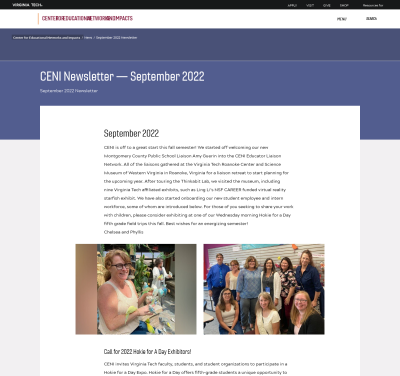 CENI Newsletter — September 2022
