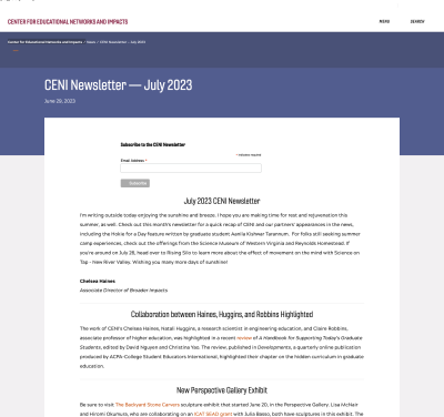 CENI Newsletter — July 2023