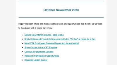 CENI Newsletter — October 2023