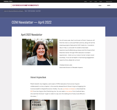 CENI Newsletter — April 2022