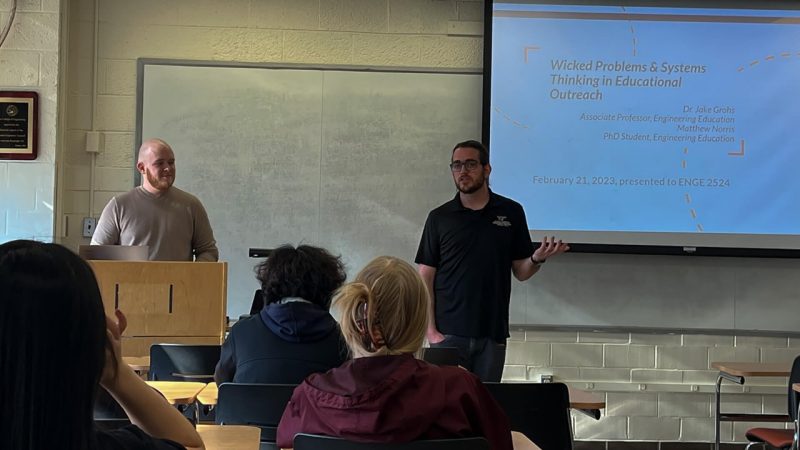 Matthew Norris [left] and Dr. Jake Grohs [right]