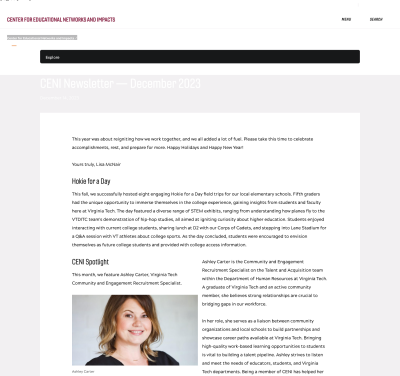 CENI Newsletter — December 2023